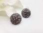 Preview: grosse grau Glitzer Ohrstecker